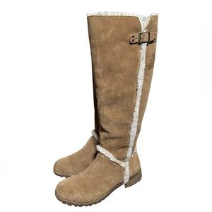 Bjorndal | Suede Tall Boots | Camel | Faux Fur | Winter Boots | Size 9 | Allison